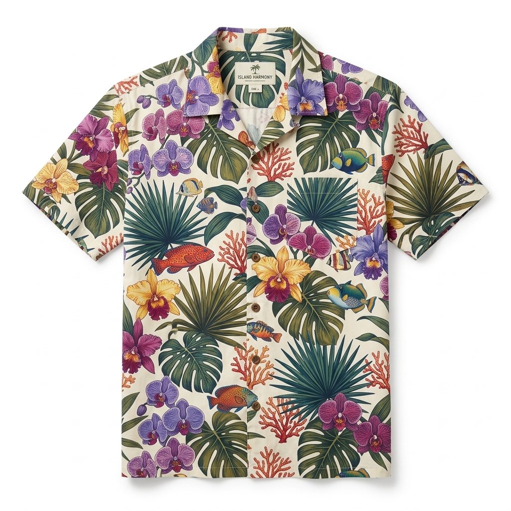 Hawaiiskjorta - Korallrev XL (testprodukt)