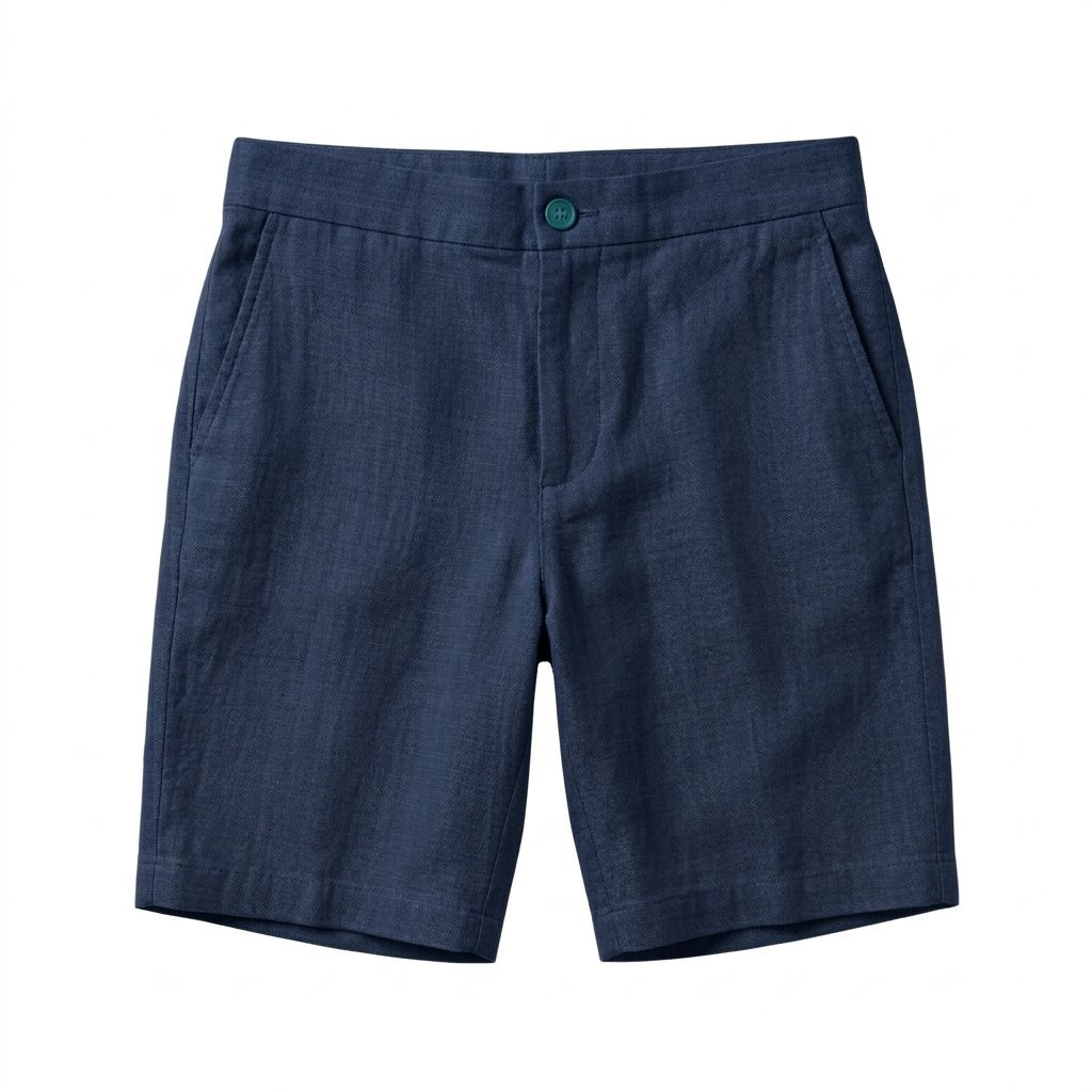Marinblå linshorts XXL (testprodukt)